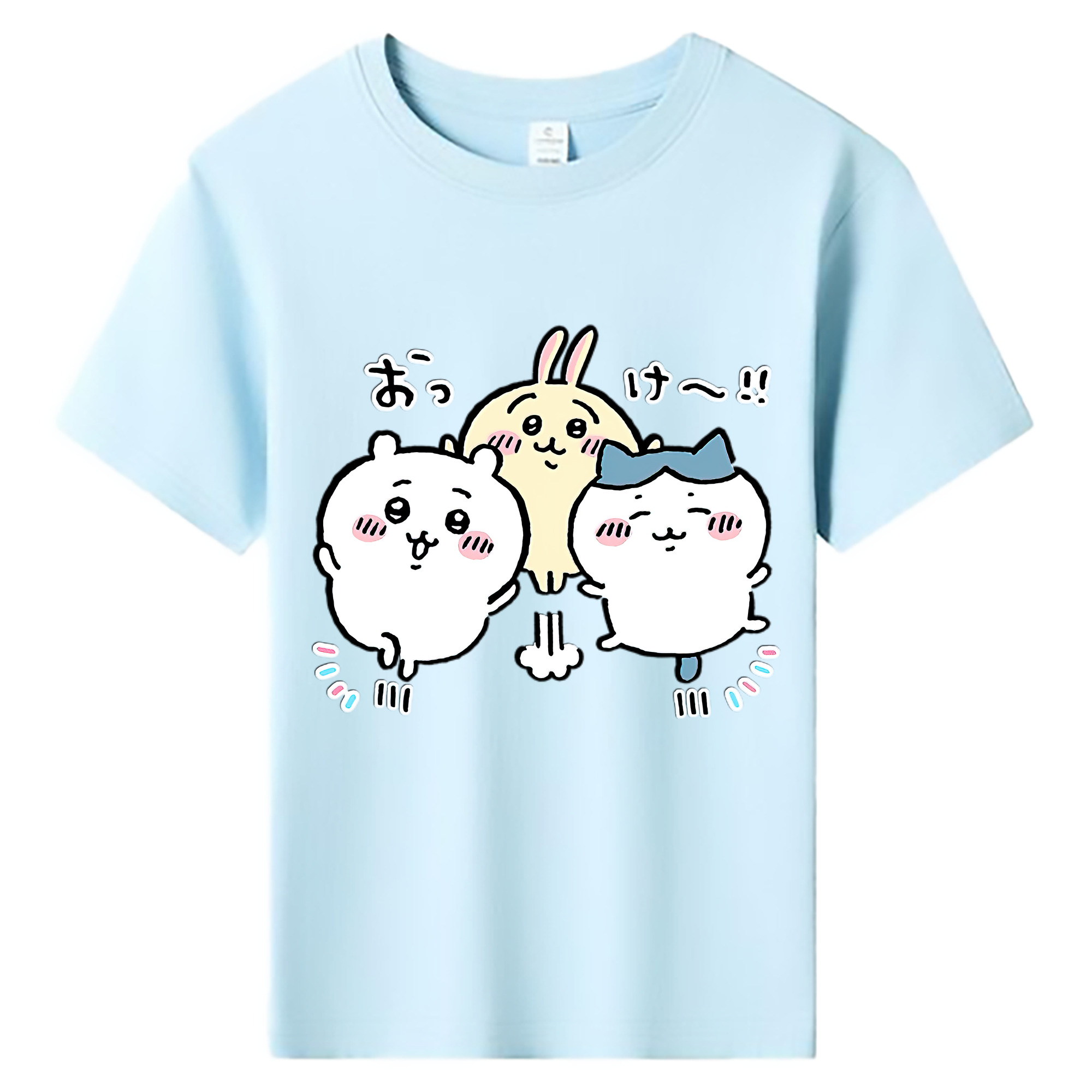 （画像用） ちいかわ ちいかわ Chii-kawa chiikawa 綿100％キッズTシャツ（フロントプリント）